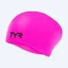 Sale TYR badehætte til langt hår - Silicone - Pink