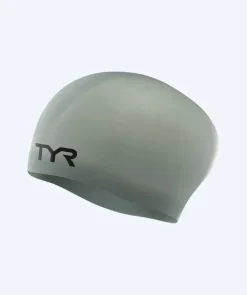 TYR badehætte til langt hår - Silicone - Grå