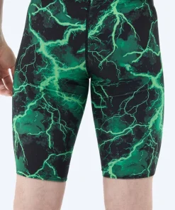 Outlet TYR lange badebukser til mænd - Durafast Elite Arterix - Grøn/sort
