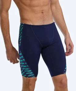 Best TYR lange badebukser til mænd - Evolved Blade Splice - Mørkeblå/grøn