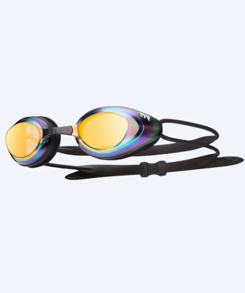 Hot TYR motions svømmebriller - Blackhawk Racing Mirrored - Sort/guld