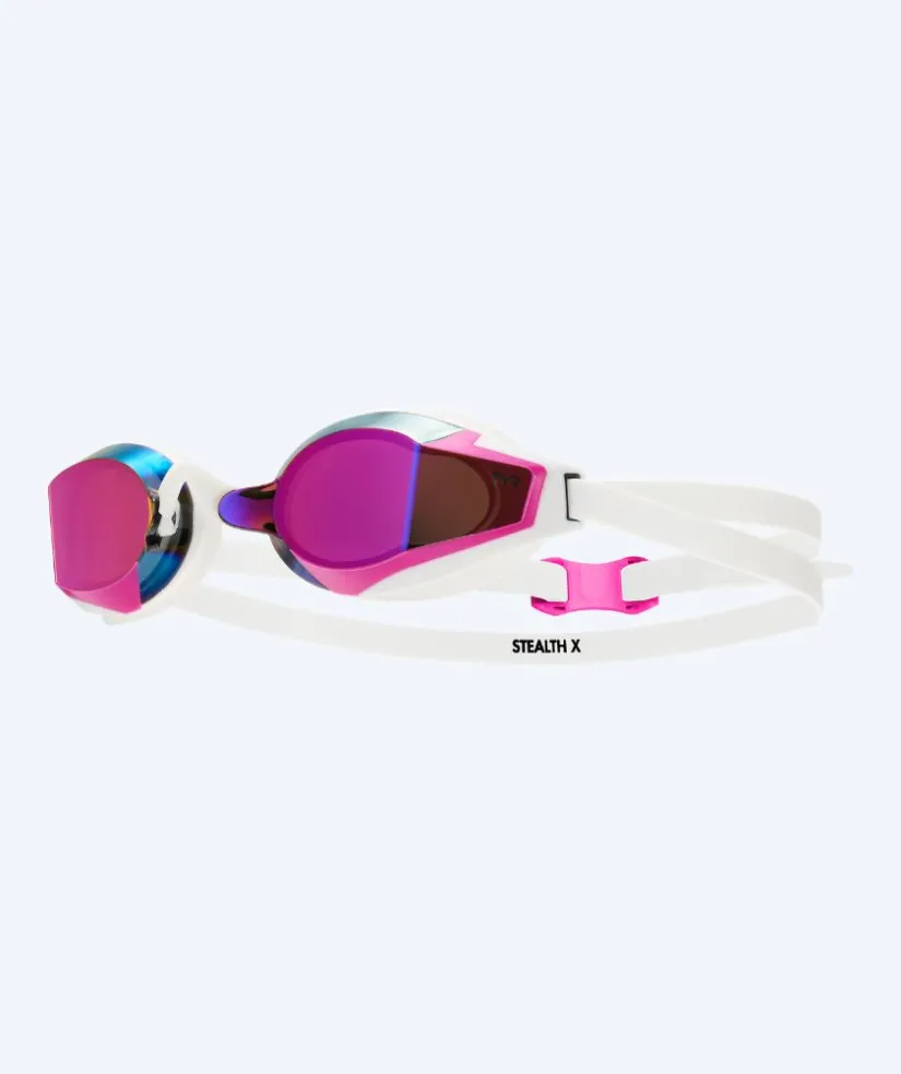 Discount TYR svømmebriller - Stealth X Mirrored - Hvid/pink