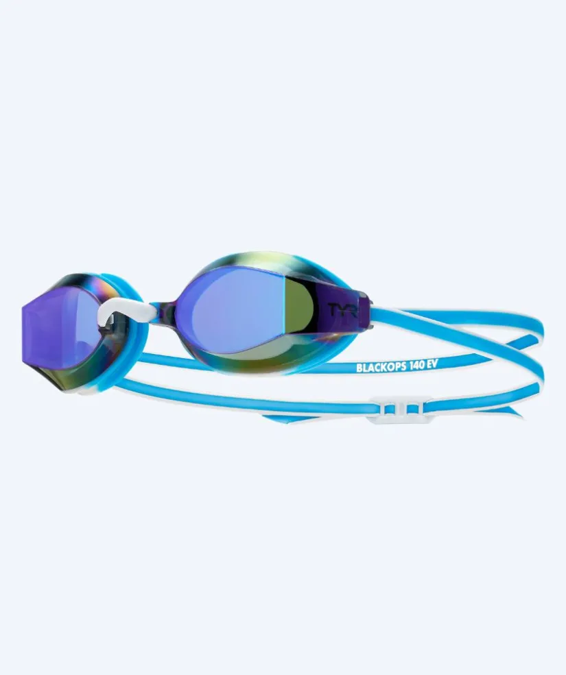 Clearance TYR svømmebriller til junior - Blackops 140 EV Mirrored - Blå/hvid