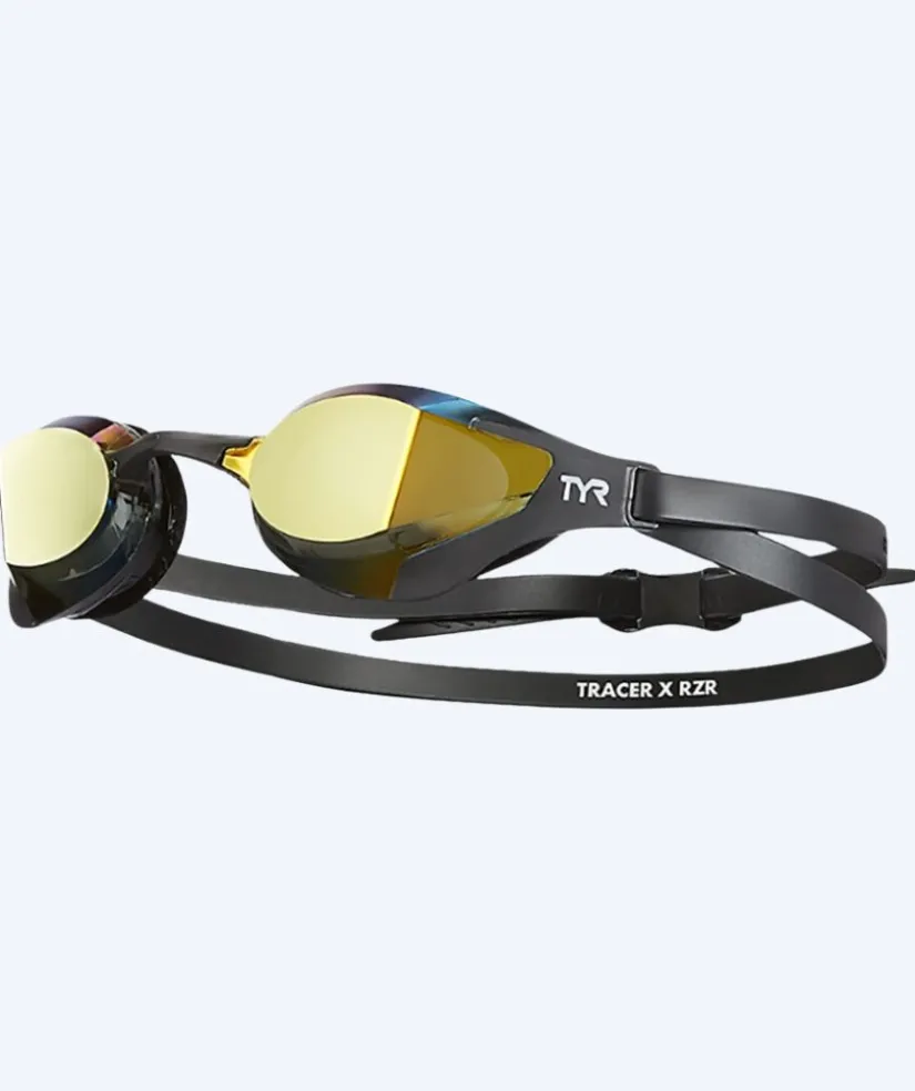 Outlet TYR svømmebriller - Tracer-X Racing RZR Mirrored - Sort/guld