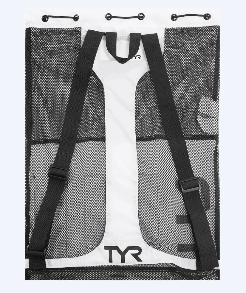 New TYR svømmenet - Big Mesh Mummy 40L - Hvid/sort