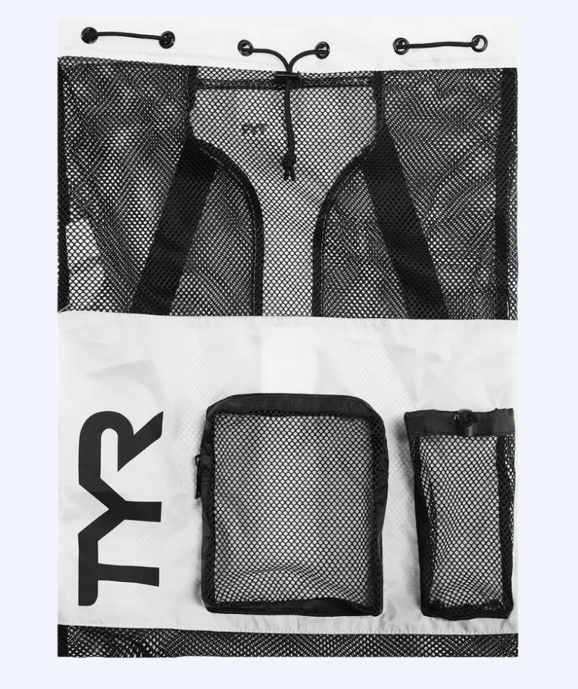 New TYR svømmenet - Big Mesh Mummy 40L - Hvid/sort