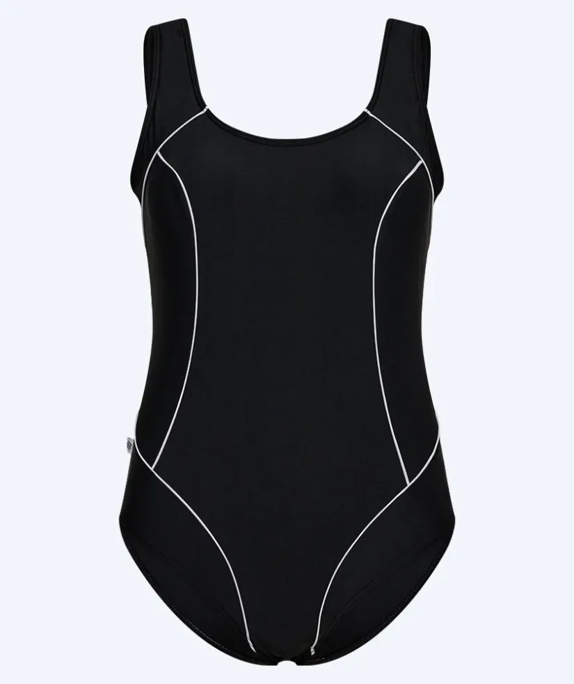 Best Watery badedragt i plus size til damer - Tamaya U-Back - Sort/hvid