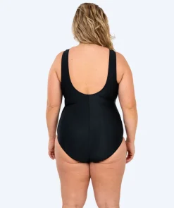Best Watery badedragt i plus size til damer - Tamaya U-Back - Sort/hvid