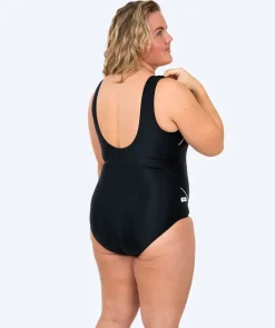 Best Watery badedragt i plus size til damer - Tamaya U-Back - Sort/hvid