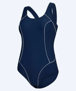Best Watery badedragt i plus size til damer - Kaito - Mørkeblå/hvid
