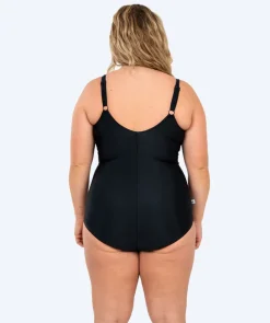 Discount Watery badedragt plus size til damer m. blomster - Vale - Sort/hvid