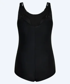 Discount Watery badedragt plus size til damer m. blomster - Vale - Sort/hvid