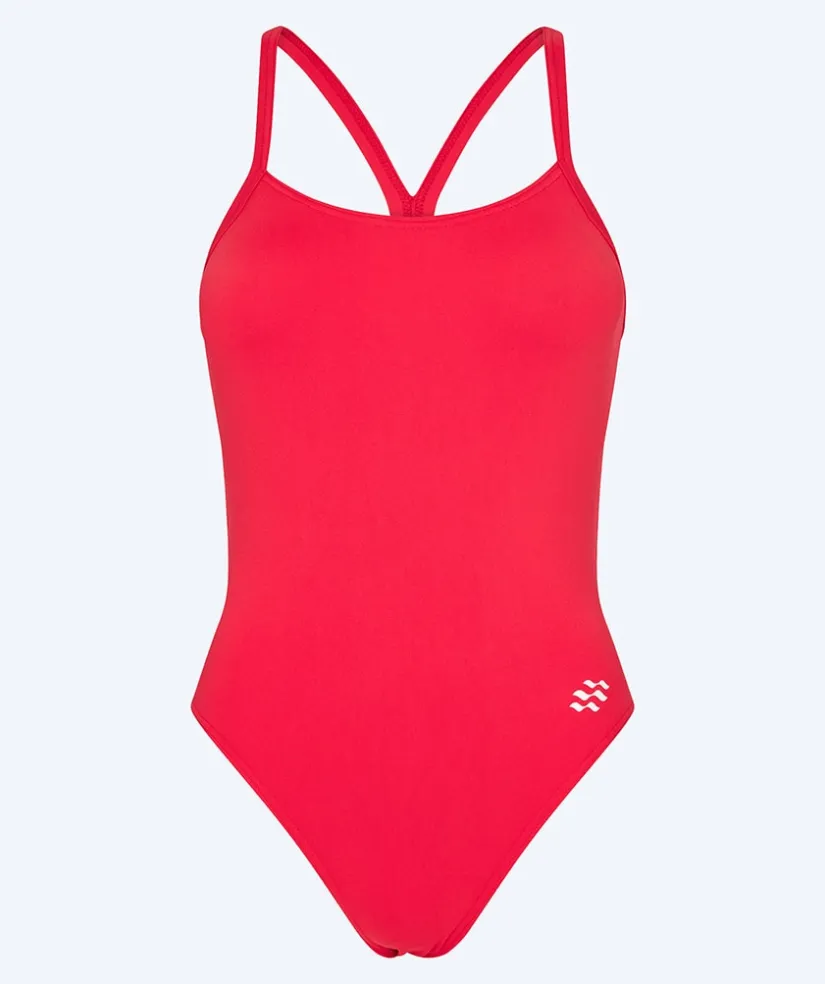 Best Watery badedragt til damer - Freestyler Solid - Cherry Red