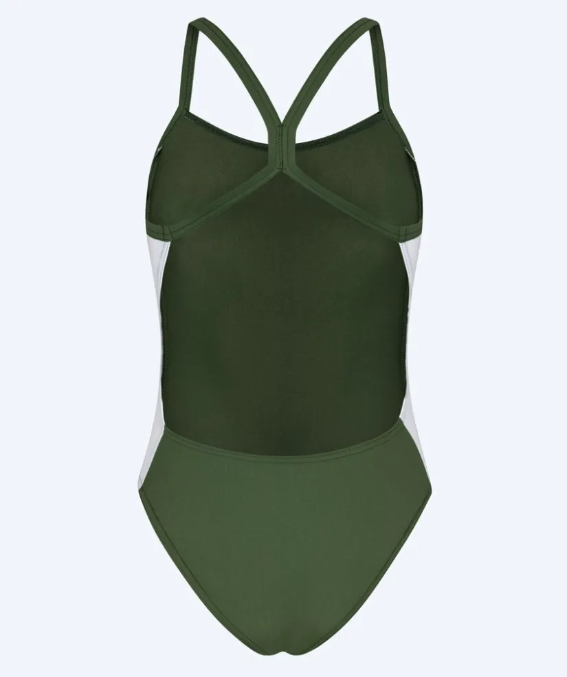 Hot Watery badedragt til damer - Sidestroke Solid - Forest Green