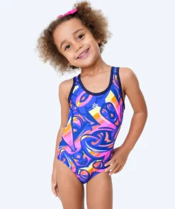 Sale Watery badedragt til piger - Rodney - Lilla/orange
