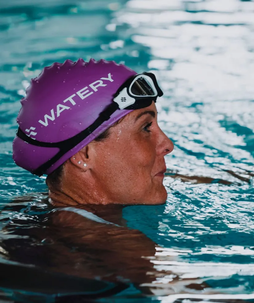 New Watery badehætte (fra 10 år) - Signature - Sort