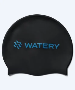 New Watery badehætte - Signature Metallic - Sort/blå
