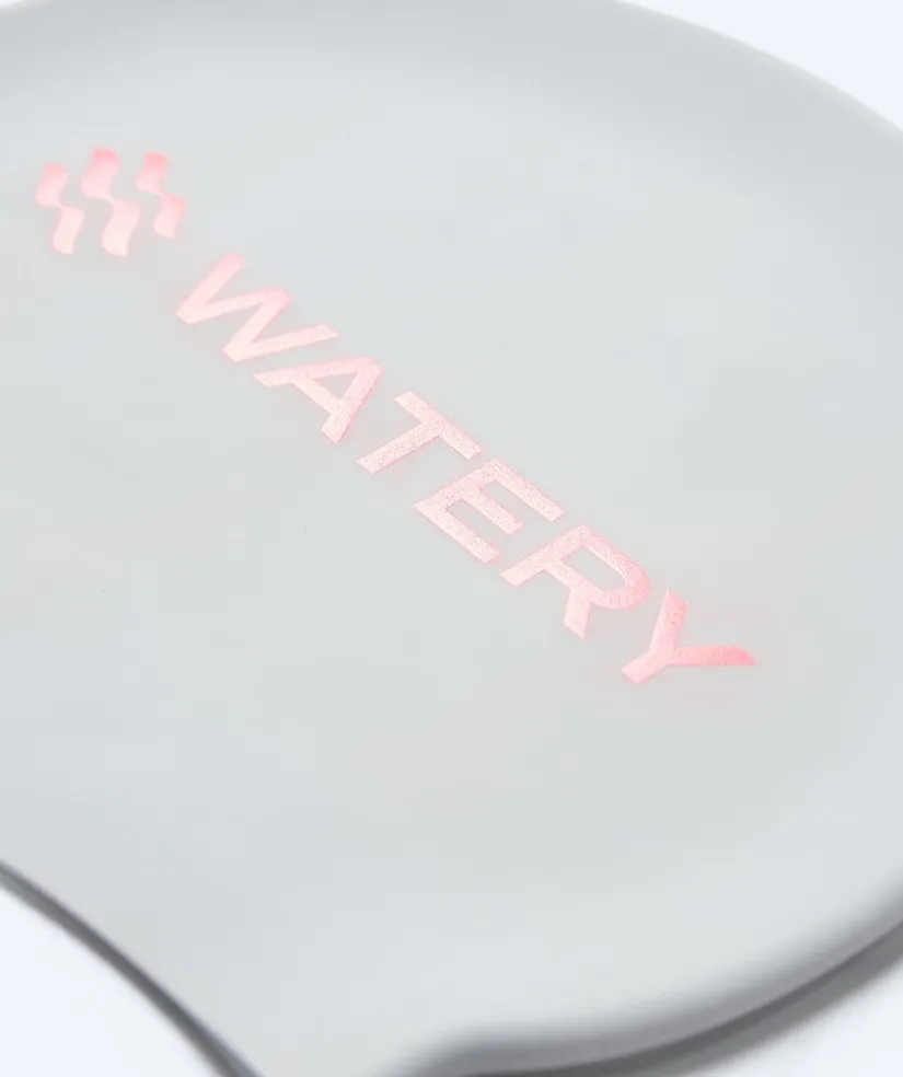 Discount Watery badehætte - Signature Metallic - Hvid/lyserød