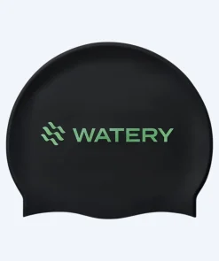 Discount Watery badehætte - Signature Metallic - Sort/grøn