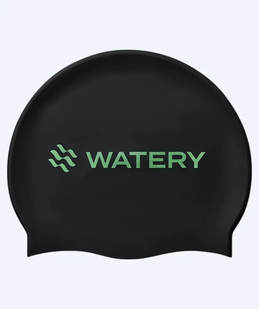 Discount Watery badehætte - Signature Metallic - Sort/grøn