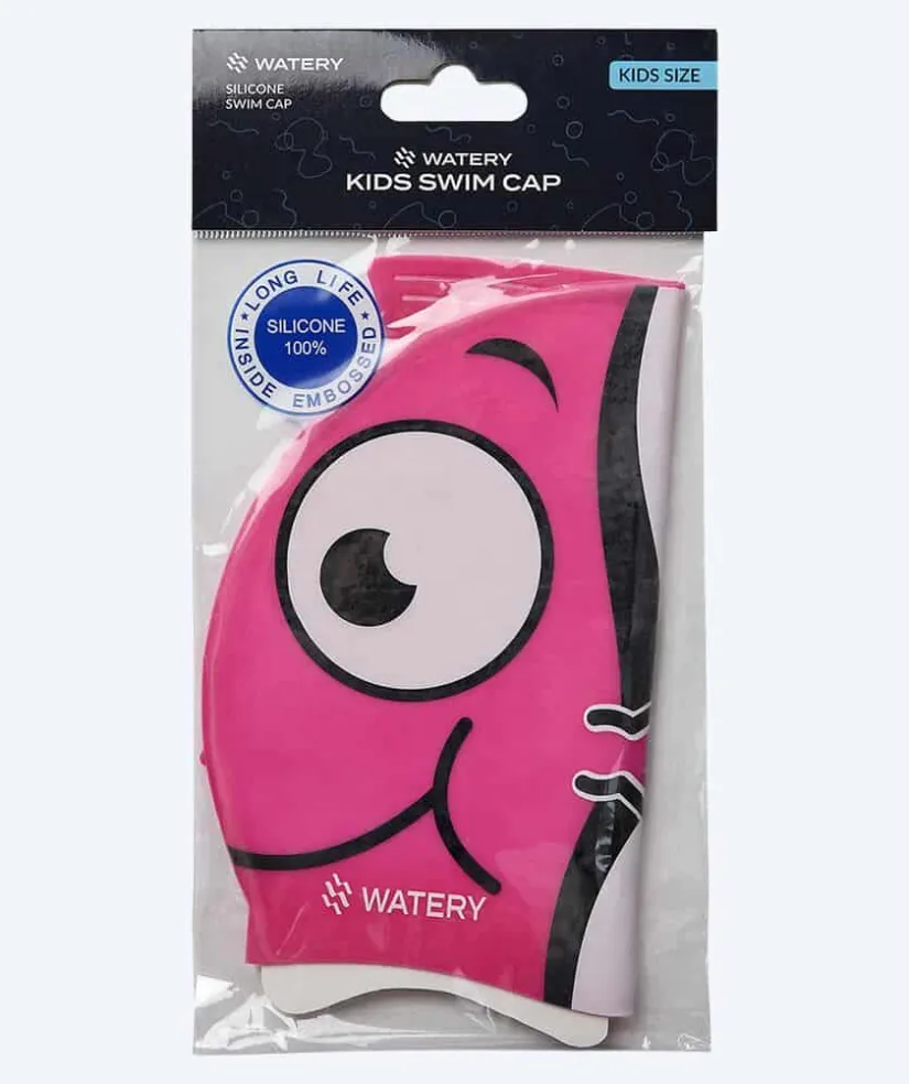 Outlet Watery badehætte til børn - Dashers - Fish (Lyserød)