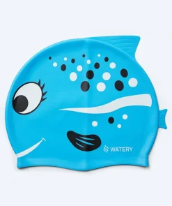Clearance Watery badehætte til børn - Dashers - Fish (Lyseblå)