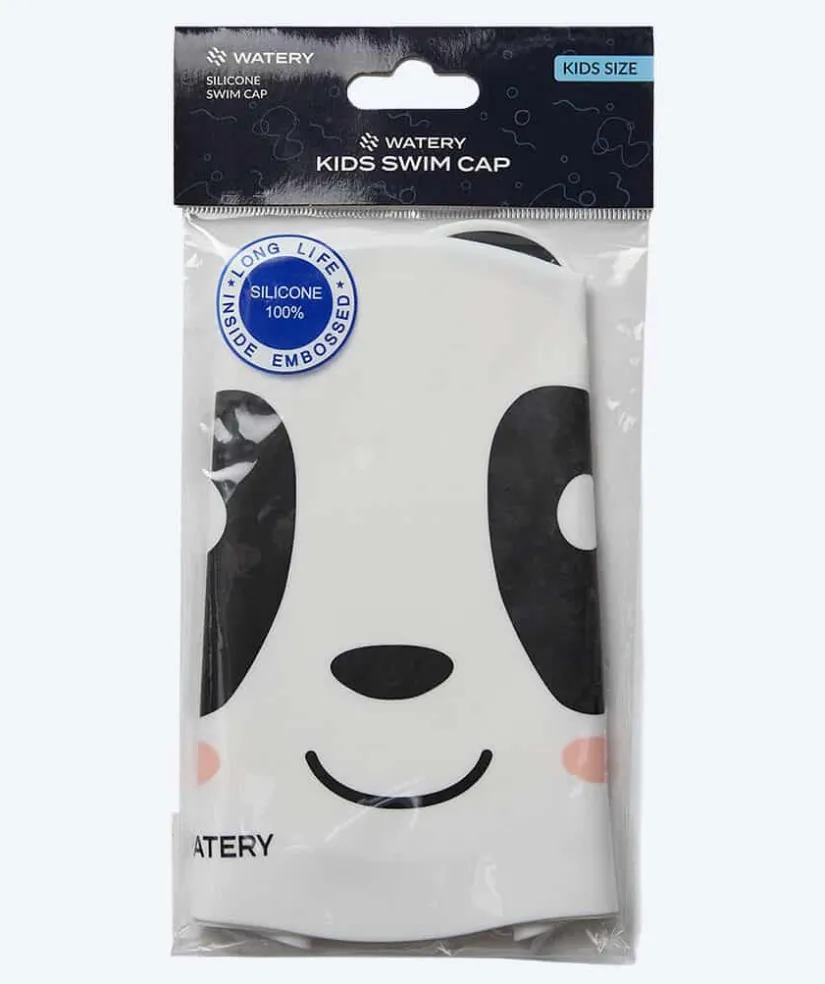 Best Watery badehætte til børn - Dashers - Panda Bear (Hvid/sort)