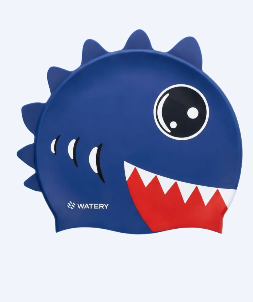 Clearance Watery badehætte til børn - Dashers - Shark (Blå/rød)