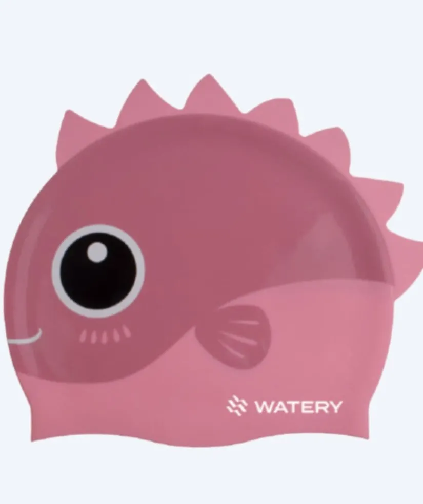 New Watery badehætte til børn - Fishi - Pink Shark