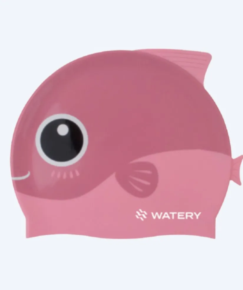 New Watery badehætte til børn - Fishi - Pink Fish