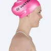 Watery badehætte til langt hår - Signature - Pink