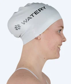 Clearance Watery badehætte til langt hår - Signature - Hvid