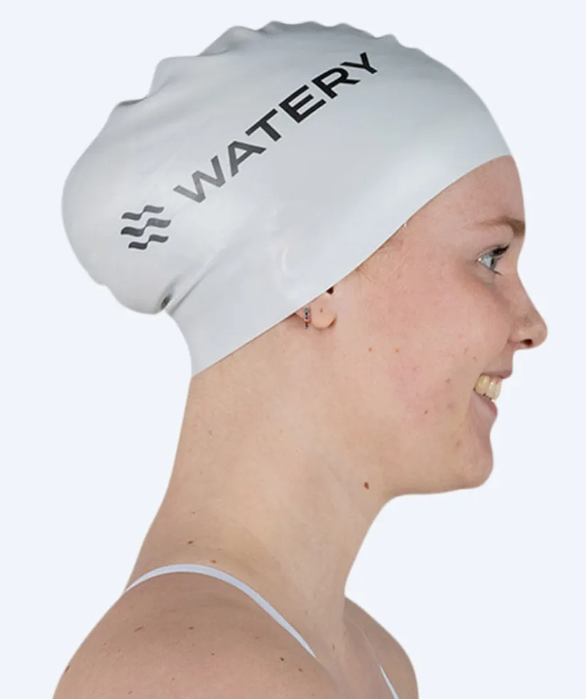 Clearance Watery badehætte til langt hår - Signature - Hvid