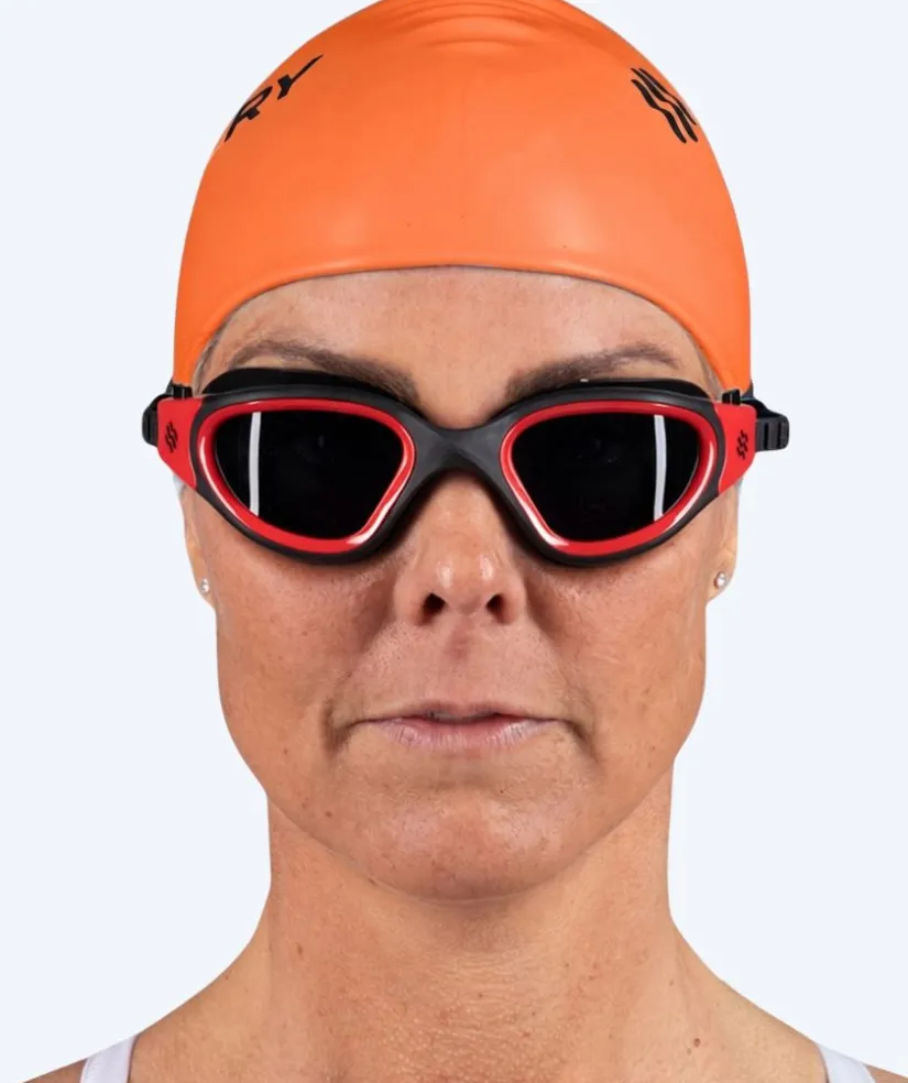 Online Watery badehætte til langt hår - Signature - Orange