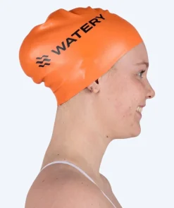 Online Watery badehætte til langt hår - Signature - Orange