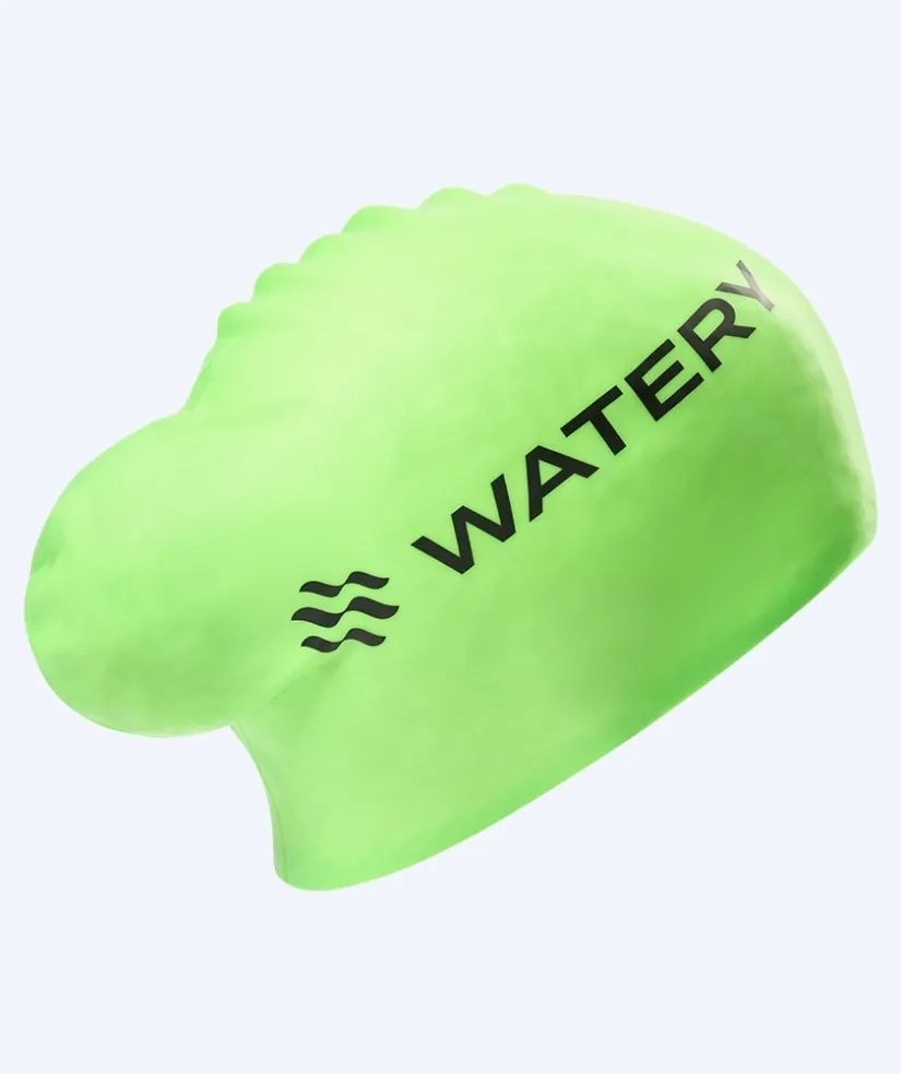 Watery badehætte til langt hår - Signature - Grøn