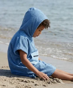 Best Watery badeponcho til børn (1-6) - Bomuld - Atlantic Blue