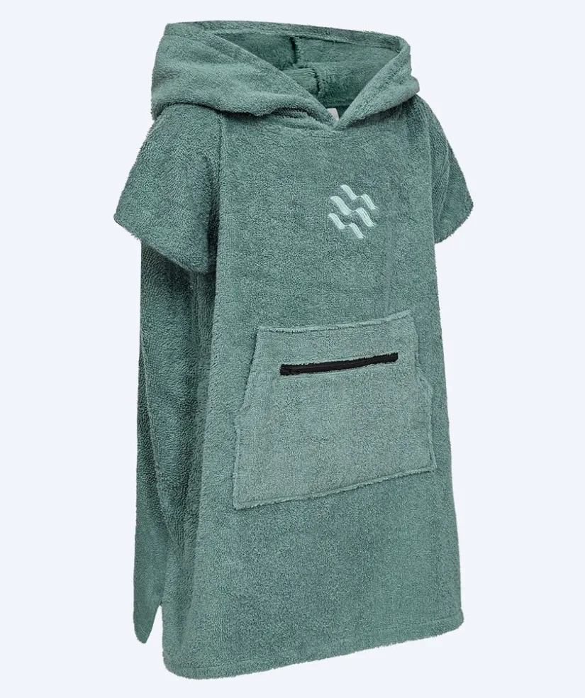 Hot Watery badeponcho til børn (1-6) - Bomuld - Forest Green