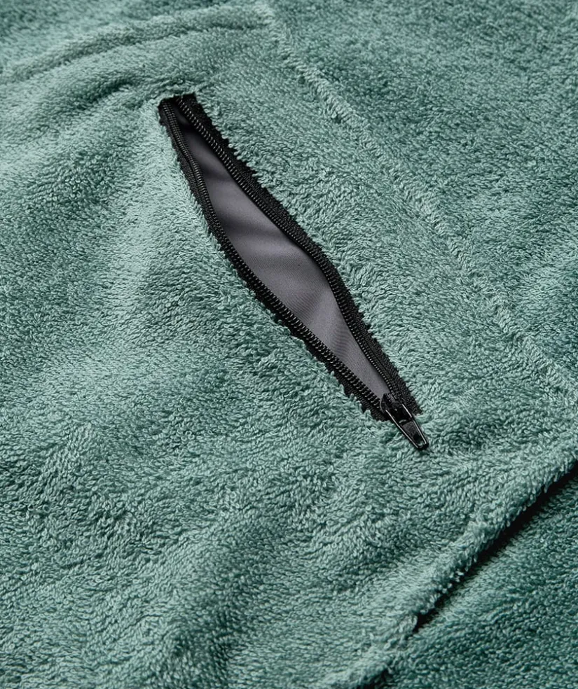 Hot Watery badeponcho til børn (1-6) - Bomuld - Forest Green