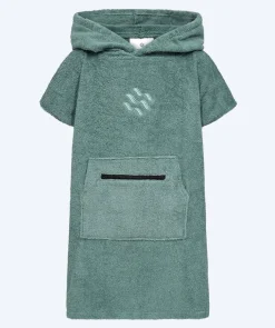 Hot Watery badeponcho til børn (1-6) - Bomuld - Forest Green