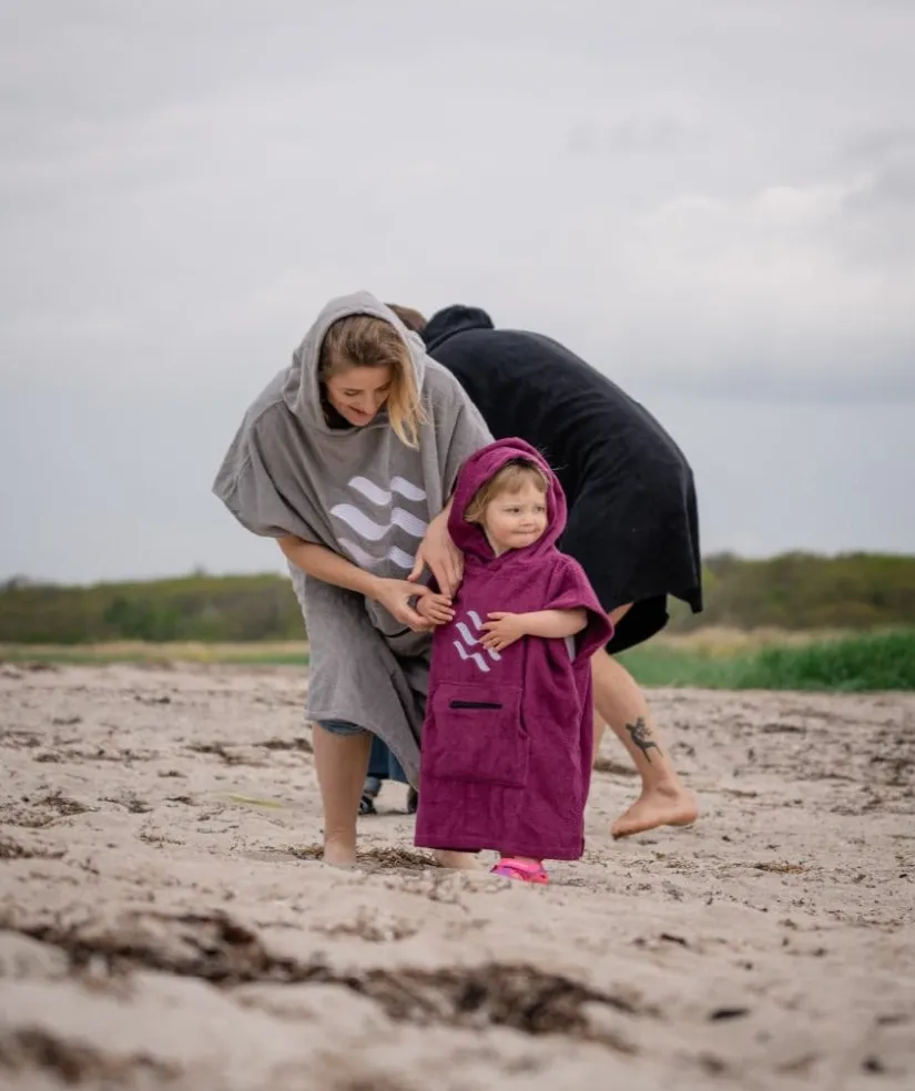 Best Watery badeponcho til børn (1-6) - Bomuld - Lilla