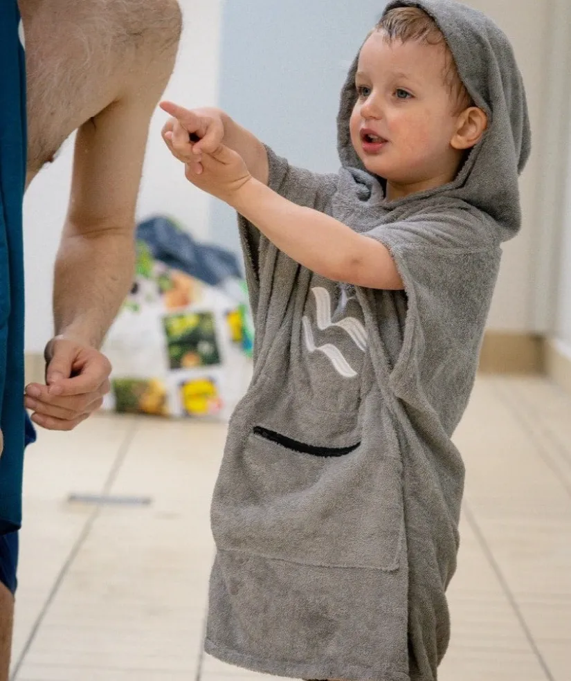 Sale Watery badeponcho til børn (1-6) - Bomuld - Sort