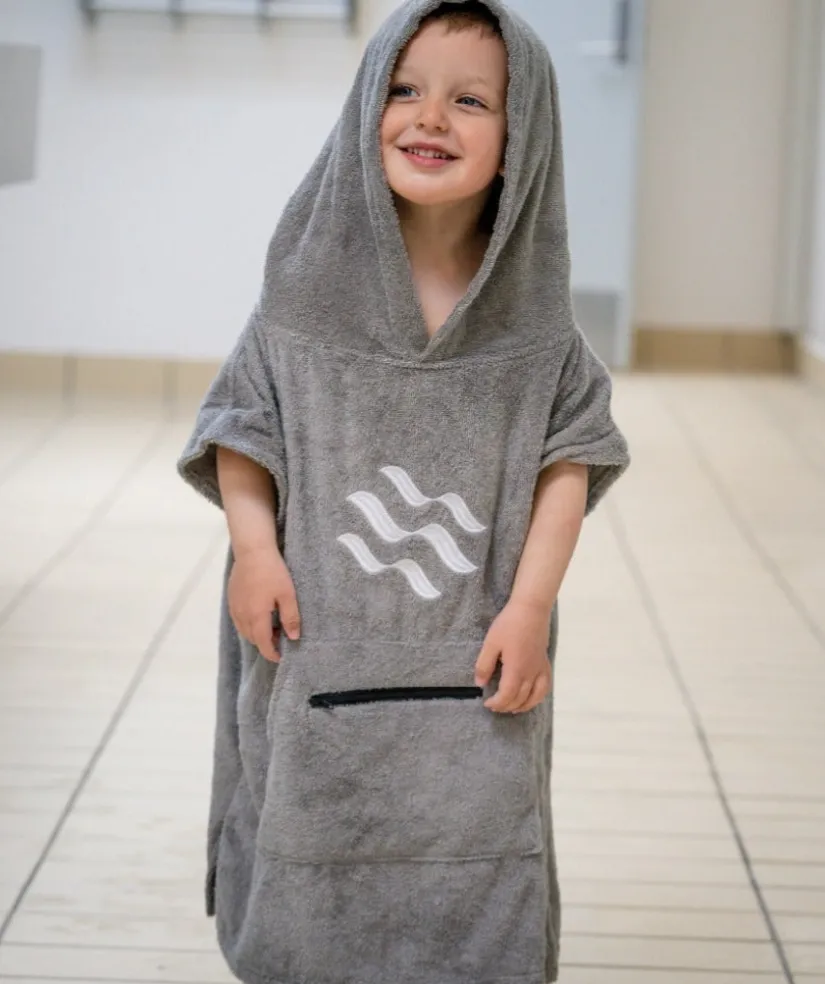 Sale Watery badeponcho til børn (1-6) - Bomuld - Sort