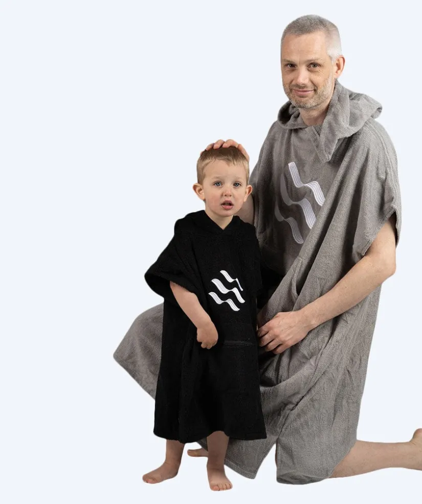 Sale Watery badeponcho til børn (1-6) - Bomuld - Sort