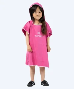 Clearance Watery badeponcho til børn (1-6) - Microfiber - Pink