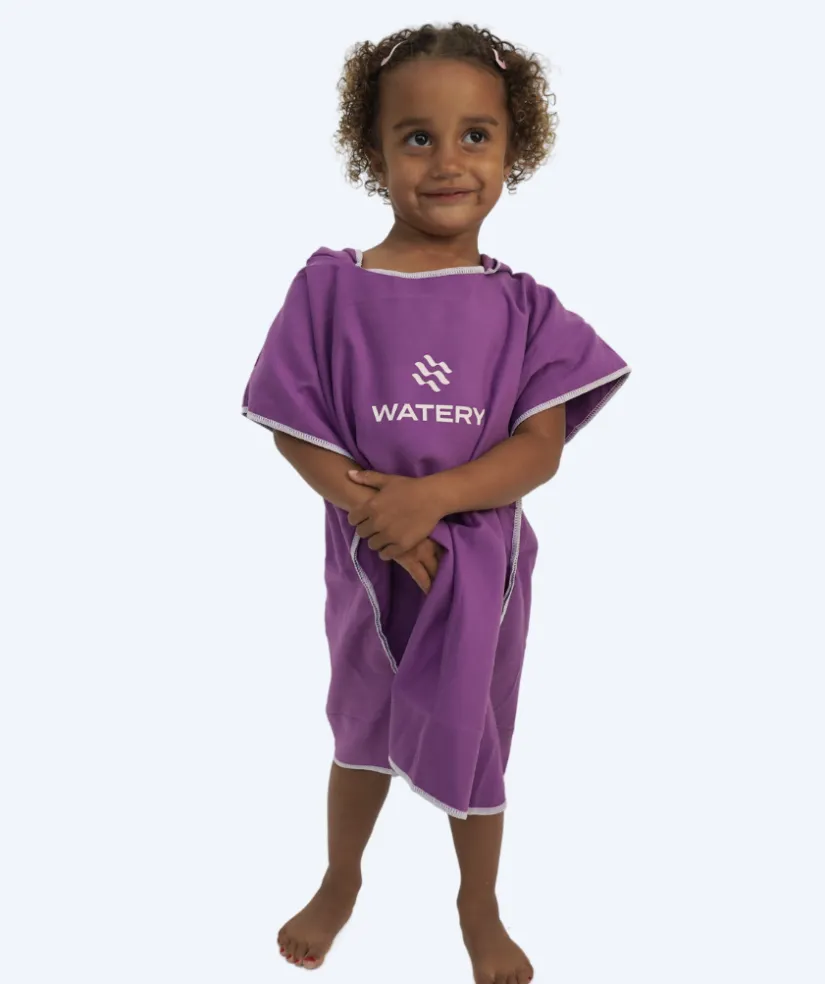 Watery badeponcho til børn (1-6) - Microfiber - Lilla