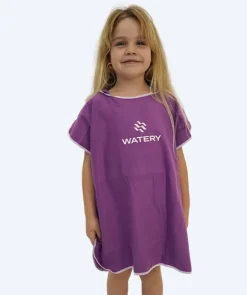 Watery badeponcho til børn (1-6) - Microfiber - Lilla