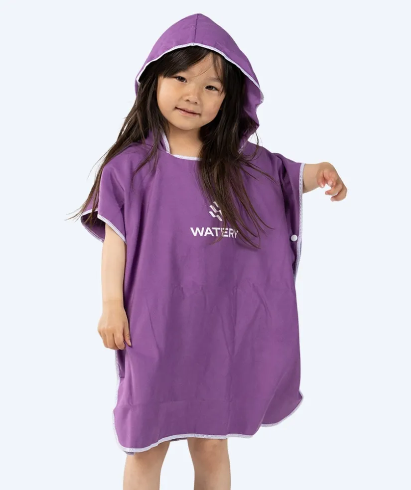 Watery badeponcho til børn (1-6) - Microfiber - Lilla