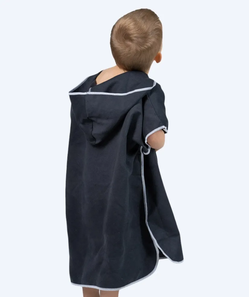 Hot Watery badeponcho til børn (1-6) - Microfiber - Sort