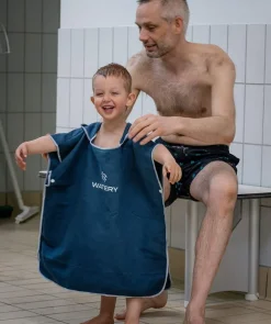 Sale Watery badeponcho til børn (1-6) - Microfiber - Royal Blue